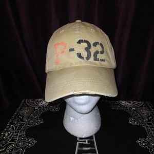 Polo Ralph Lauren Hat Tan Khaki OSFA P-32 Baseball Dad Cap VTG Y2K